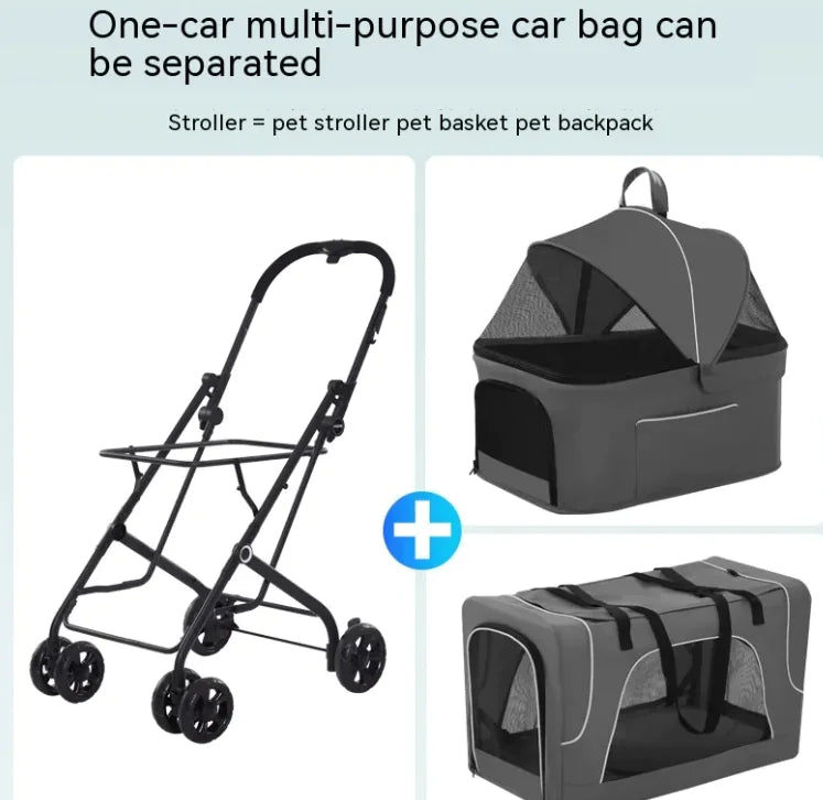 Small Dog Lightweight Folding Cat Dog Trolley WEM Support (www.WEM.support)