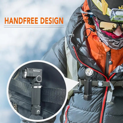 Taschenlampe mit 90 Grad drehbarem Scheinwerfer, verstellbar WEM Support (www.WEM.support)