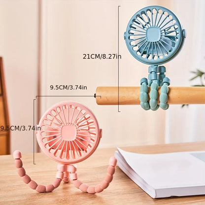 USB Mini Octopus Fan: Adjustable, Portable, Multifunctional. WEM Support (www.WEM.support)