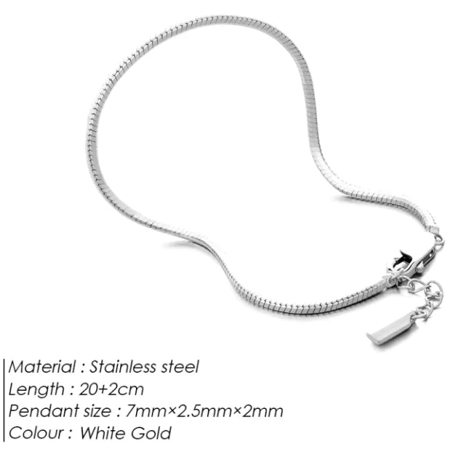 Stainless Steel Snake Bone Bracelet WEM Support (www.WEM.support)
