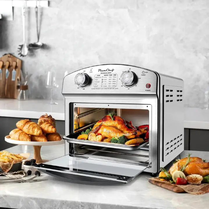 Stainless Steel 12 Liter Air Fryer With Dual Knob Control WEM Support (www.WEM.support)