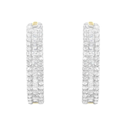 10K Yellow Gold Diamond Hoop Earring (3/4 cttw, I-J Color, I2-I3 Clarity) WEM Support (www.WEM.support)