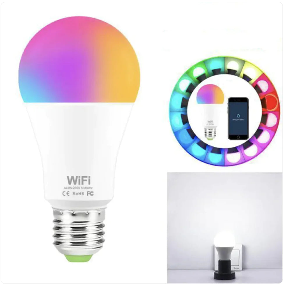 15W WiFi Smart RGB LED Light Bulb WEM Support (www.WEM.support)