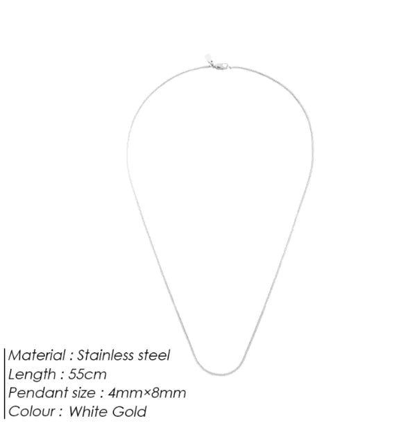 Men's Hip Hop Square Chain Necklace HejK.com