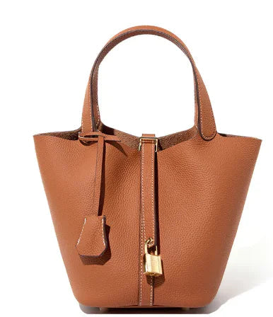 Bucket Vegetable Basket Leather Handbag WEM Support (www.WEM.support)