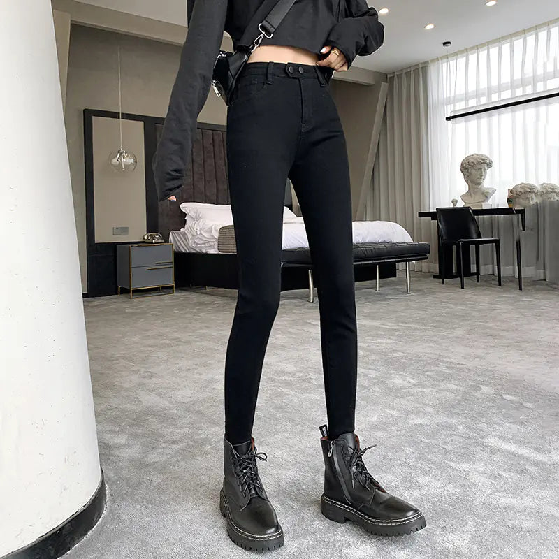 Jeans Ajustados Versátiles de Nueve Puntos para Mujer HejK.com Marketplace LLC