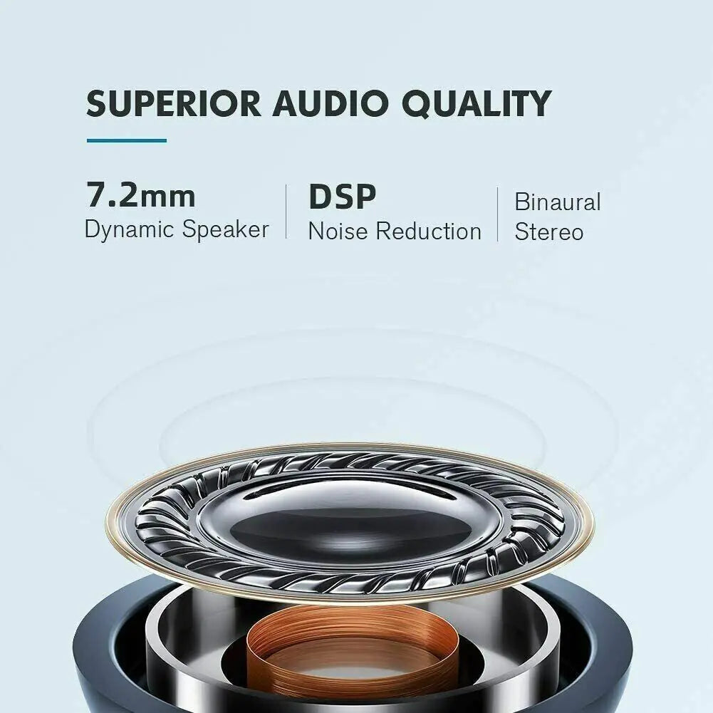 TWS Bluetooth Earbuds Waterproof Bluetooth 5.1 Headset Noise Cancelling Wireless WEM Support (www.WEM.support)