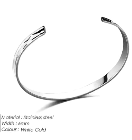 Men's Stainless Steel Open Bracelet HejK.com