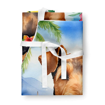 Airedale Terrier Luau Apron WEM Support (www.WEM.support)