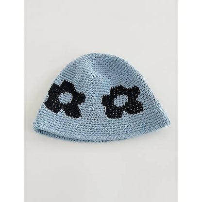 Japanese Retro Hollow Flower Handmade Knitted Bucket Hat HejK.com Marketplace LLC