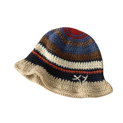 Japanese Retro Hollow Flower Handmade Knitted Bucket Hat HejK.com Marketplace LLC