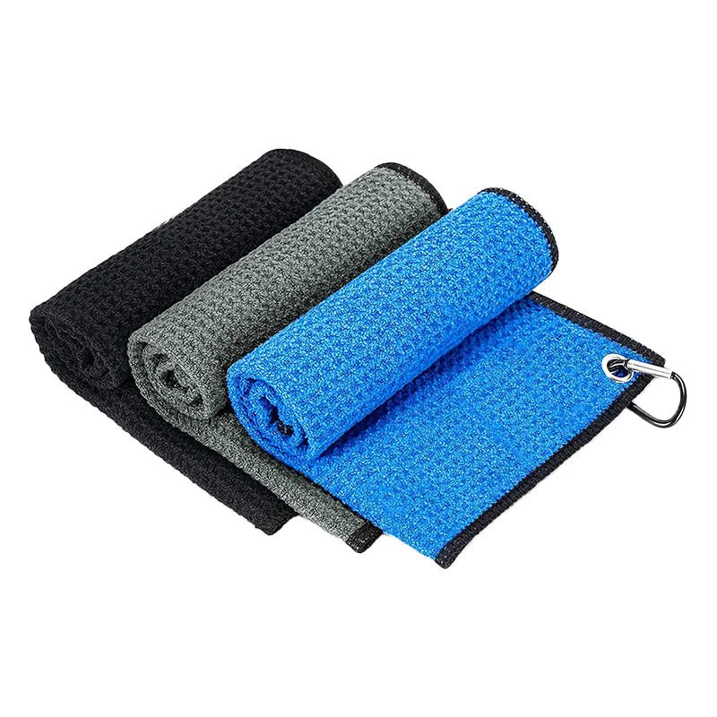 Waffle Golf Ball Cleaning Towel - Catch Cards