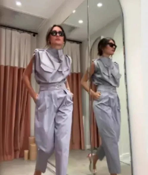 Waist - Slimming Belt Blouse & Pants - Catch Cards