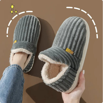 Warm Cotton Indoor Slippers - Non - Slip for Couples - Catch Cards