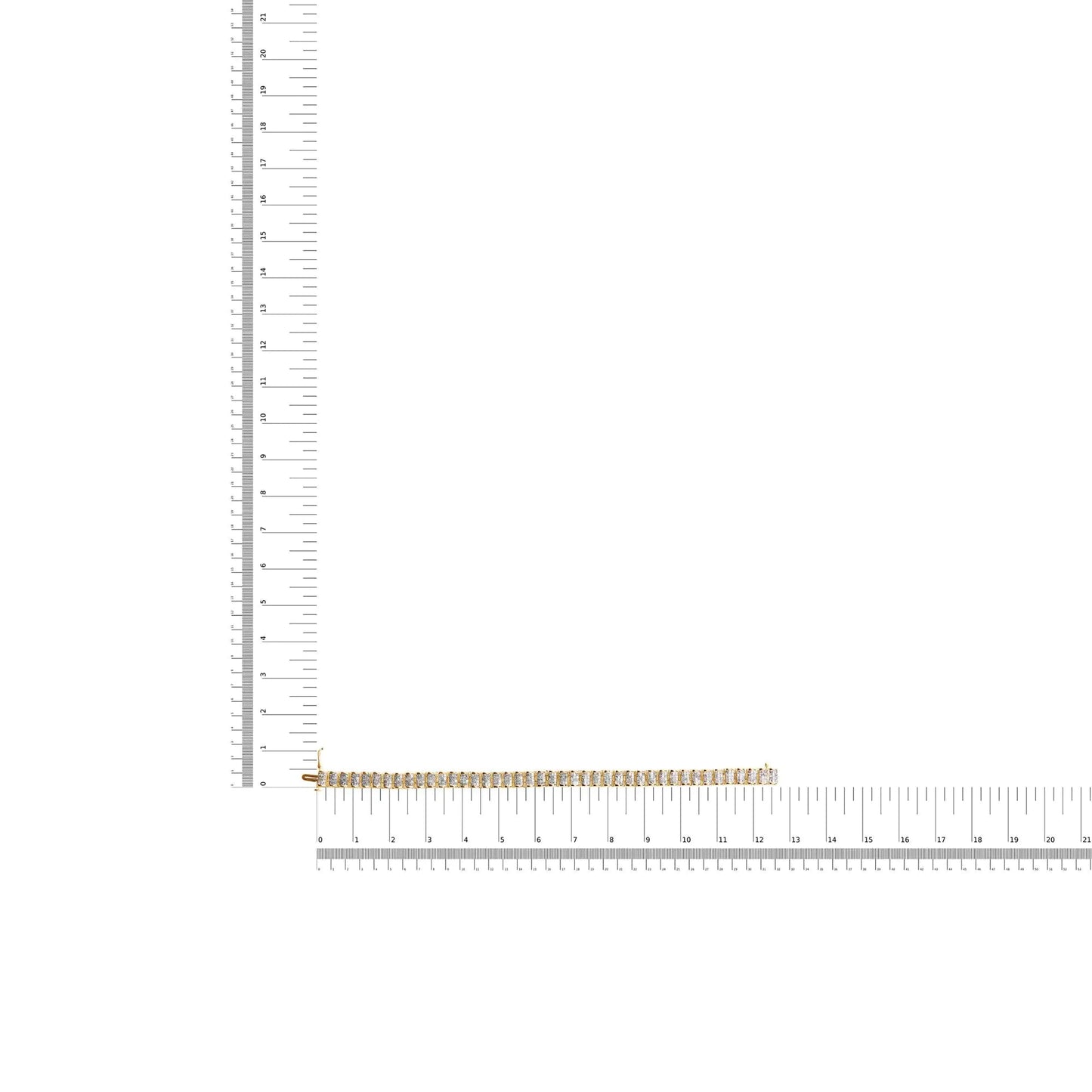 14K Gold 5.00 Cttw Square Princess Cut White Diamond Rectangular Invisible Set Link Tennis Bracelet (H-I Color, SI2-I1 Clarity) - 7.25” Inches WEM Support (www.WEM.support)