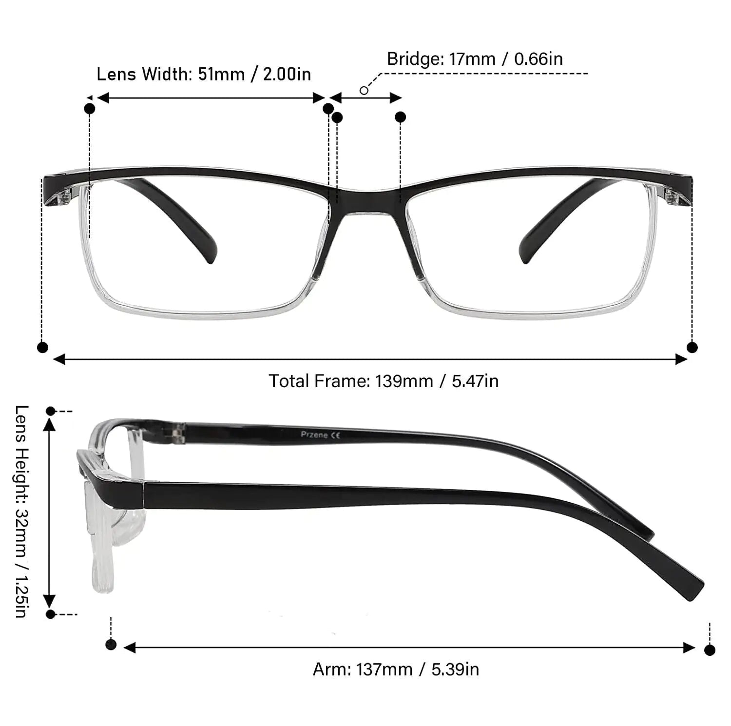 4 Pack Reading Glasses Readers Men Women Square Frame Spring Hinge Unisex Pairs WEM Support (www.WEM.support)