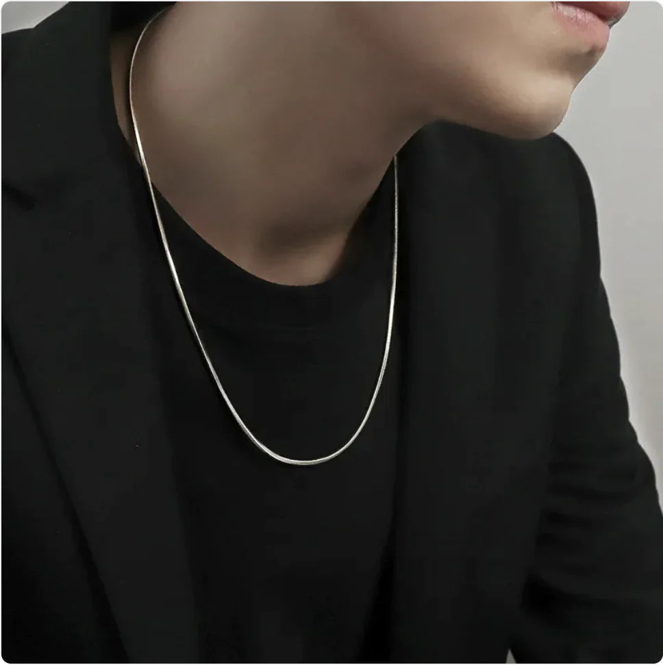 Men's Titanium Steel Clavicle Necklace WEM Support (www.WEM.support)