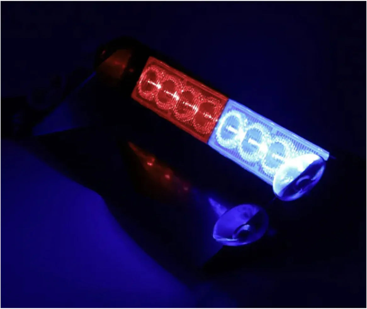 Front Windshield Shovel with 8-LED Red & Blue Flashing Lights WEM Support (www.WEM.support)