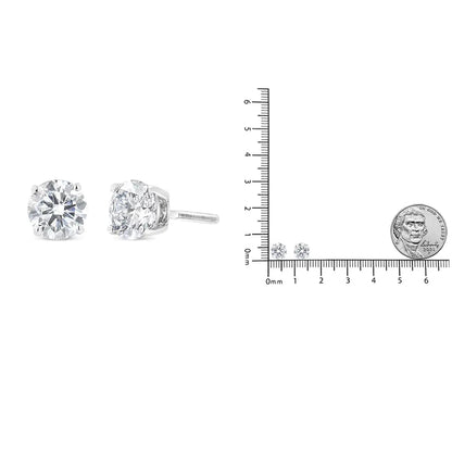 IGI Certified 14K White Gold 1 1/2 Cttw Lab Grown Diamond Solitaire Stud Earrings with Screwbacks (H-I Color, VS1-VS2 Clarity) WEM Support (www.WEM.support)