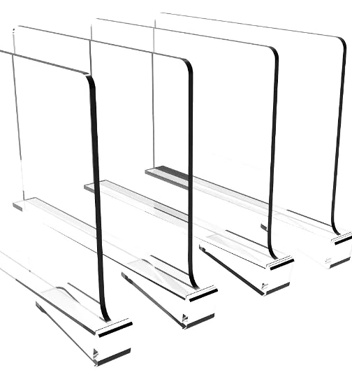 Acrylic & Wooden Closet Shelf Dividers WEM Support (www.WEM.support)