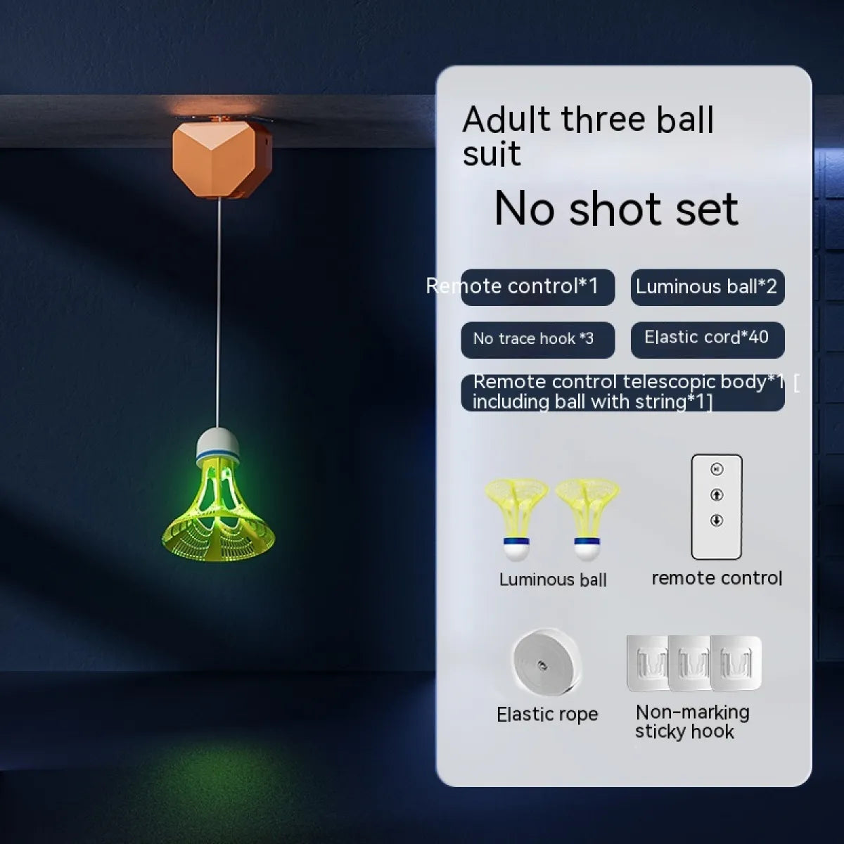 Badminton Racket Single Trainer with Automatic Rebound Swing WEM Support (www.WEM.support)