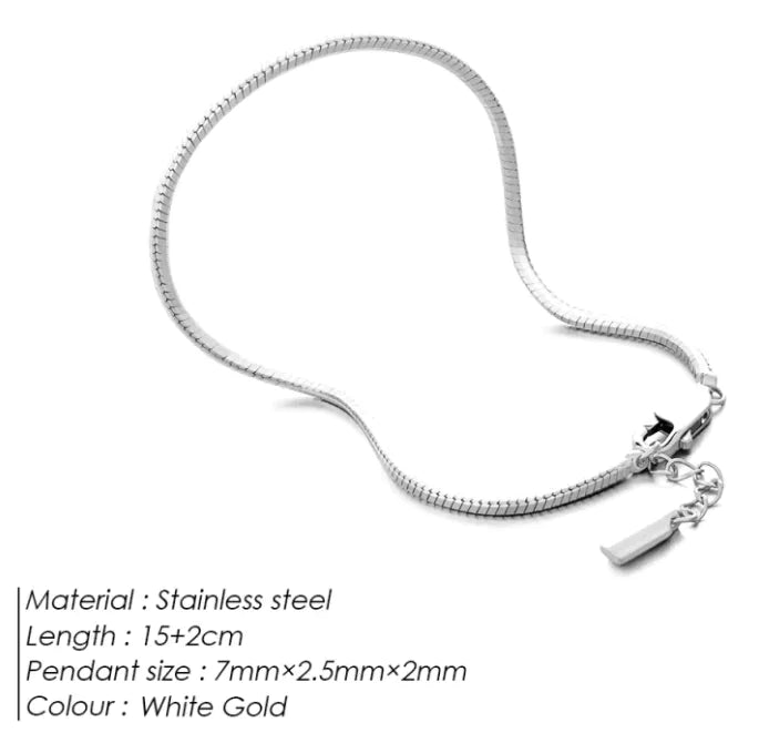 Stainless Steel Snake Bone Bracelet WEM Support (www.WEM.support)