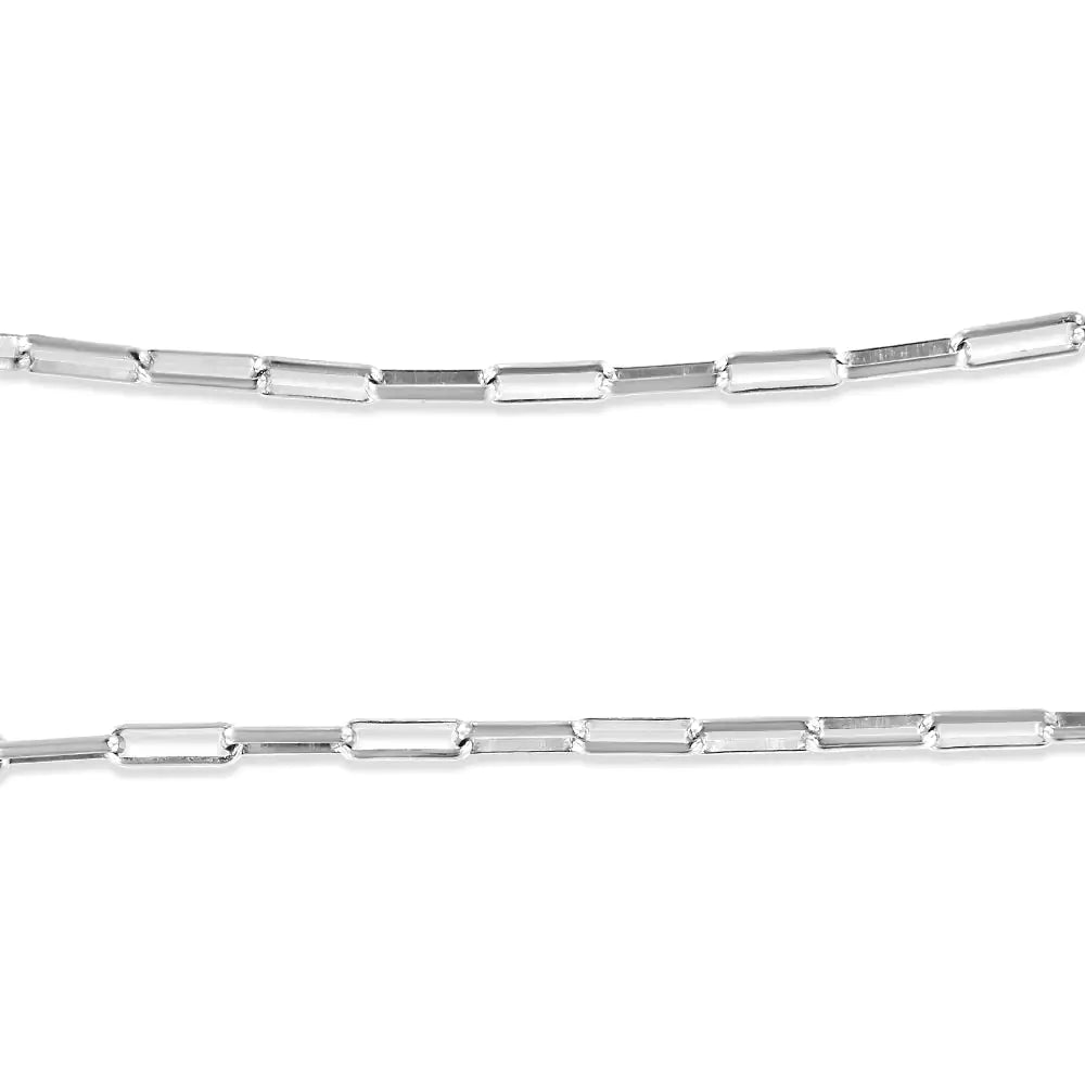 .925 Sterling Silver 1/10 Cttw Round Diamond Lock Pendant Paperclip Chin Necklace (H-I Color, SI1-SI2 Clarity) WEM Support (www.WEM.support)