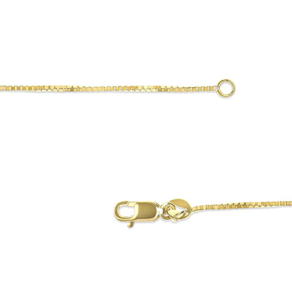 Unisex Solid 14K Gold 0.75mm Classic Box Chain Necklace WEM Support (www.WEM.support)