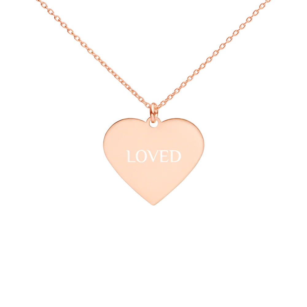Sterling Silver Loved Heart Necklace WEM Support (www.WEM.support)