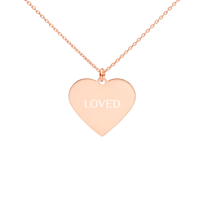 Sterling Silver Loved Heart Necklace WEM Support (www.WEM.support)