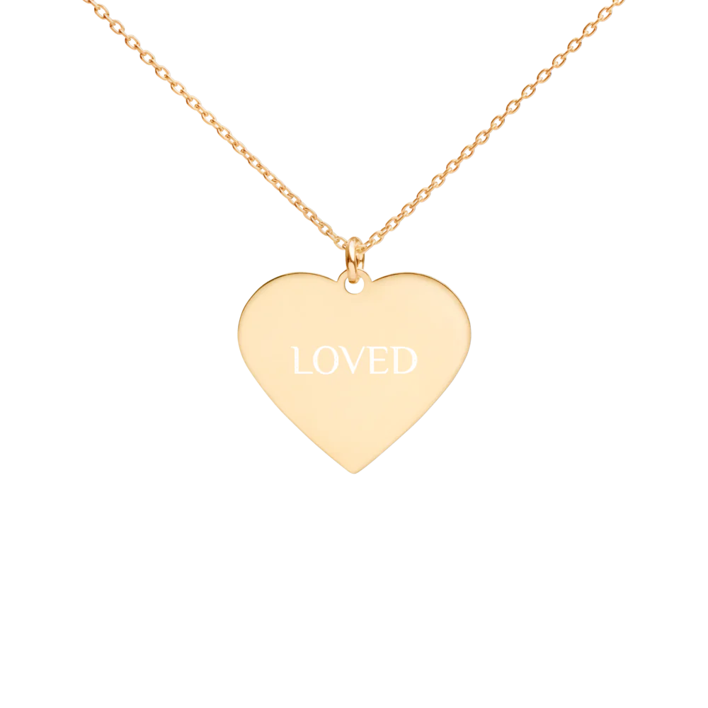 Sterling Silver Loved Heart Necklace WEM Support (www.WEM.support)