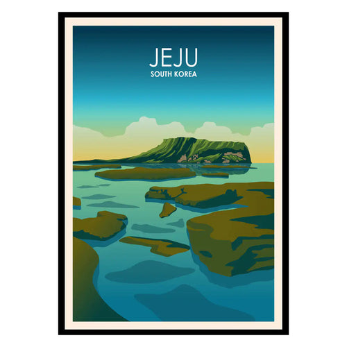 Jeju Island South Korea Poster WEM Support (www.WEM.support)