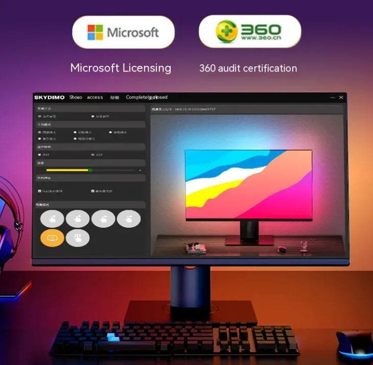 RGB Esports Desktop Computer Display Backlight WEM Support (www.WEM.support)