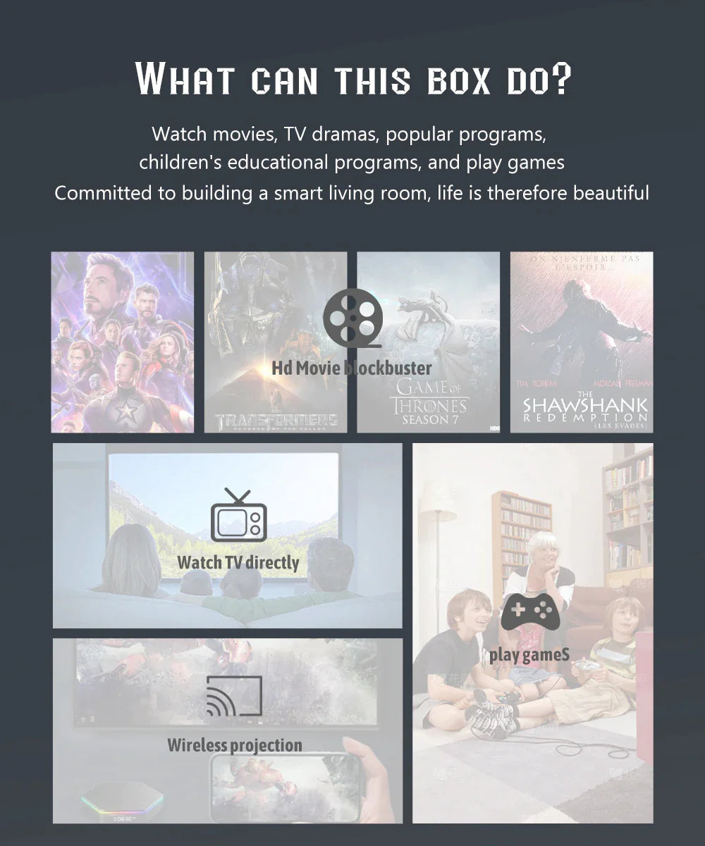 2023 Upgraded T95Z Plus Smart Android 12.0 TV Box Quad Core 6K HD Stream Player WEM Support (www.WEM.support)