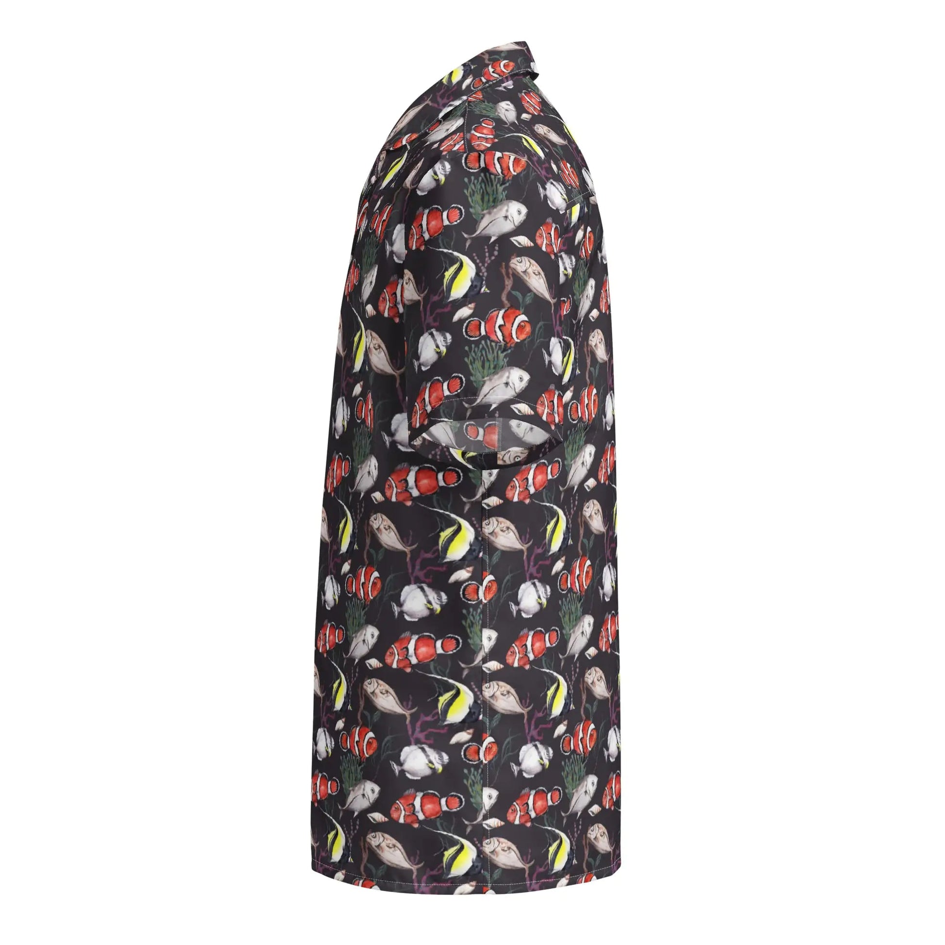 Murky Reef Tropical Saltwater Fish Hawaiian Button Shirt: Dive into Underwater Elegance! WEM Support (www.WEM.support)