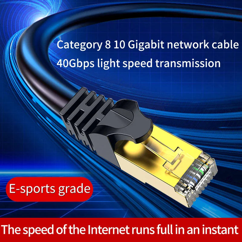 Cat 8 Ethernet RJ45 Cable Super Speed 40Gbps Patch LAN Network Gold Plated Lot WEM Support (www.WEM.support)