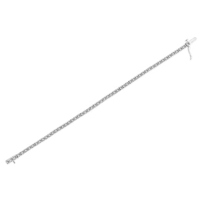 14K White Gold 4-Prong Set Lab Grown Round Diamond Classic Tennis Bracelet (F-G Color, VS1-VS2 Clarity) - 7.25" WEM Support (www.WEM.support)