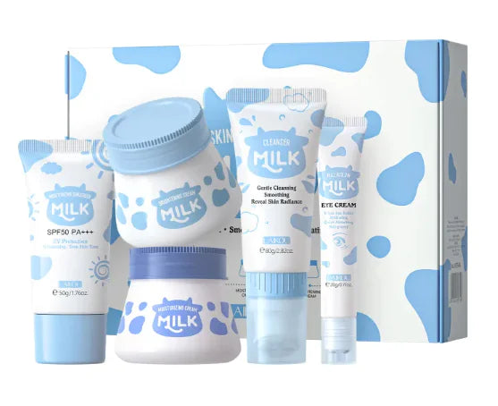 Milk Skin Care 5-piece Set Moisturizing Facial Care Suit WEM Support (www.WEM.support)