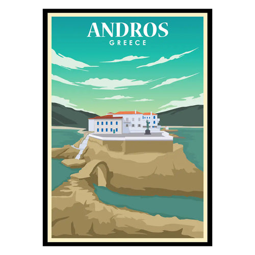 Andros Cyclades Greece Poster WEM Support (www.WEM.support)