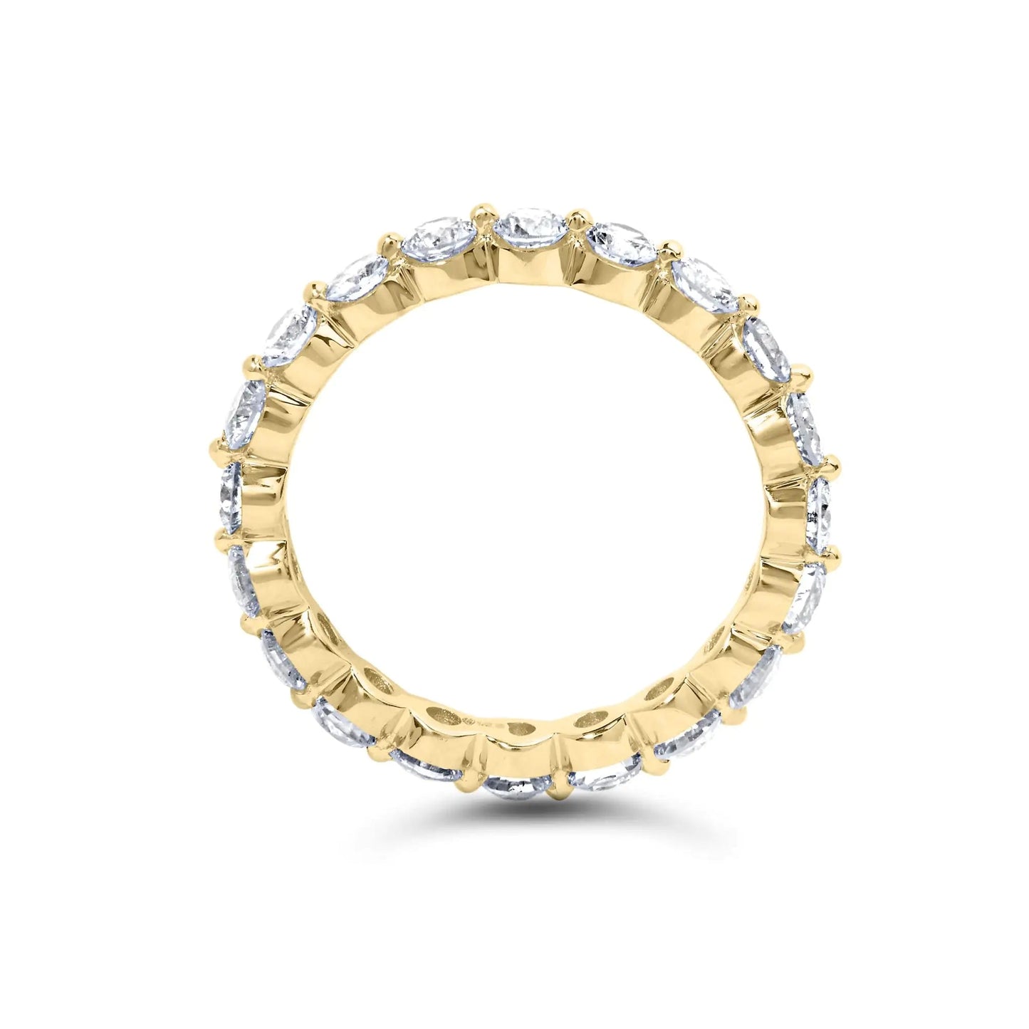 14K Yellow Gold 2.0 Cttw 2 Prong Set Diamond Eternity Band Ring (SI1-SI2 Clarity, I-J Color) WEM Support (www.WEM.support)