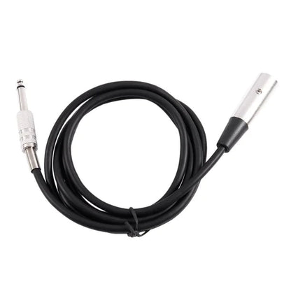 XLR 3-Pin Male To 1/4" Plug TS Microphone Mono Cable Unbalanced Shielded Audio WEM Support (www.WEM.support)