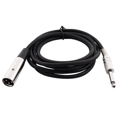 XLR 3-Pin Male To 1/4" Plug TS Microphone Mono Cable Unbalanced Shielded Audio WEM Support (www.WEM.support)