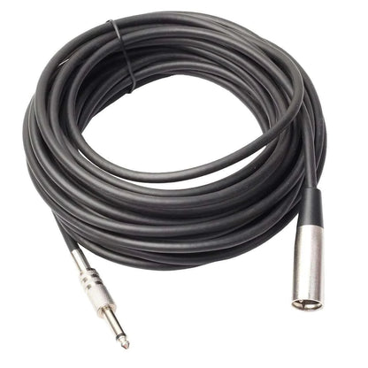 XLR 3-Pin Male To 1/4" Plug TS Microphone Mono Cable Unbalanced Shielded Audio WEM Support (www.WEM.support)