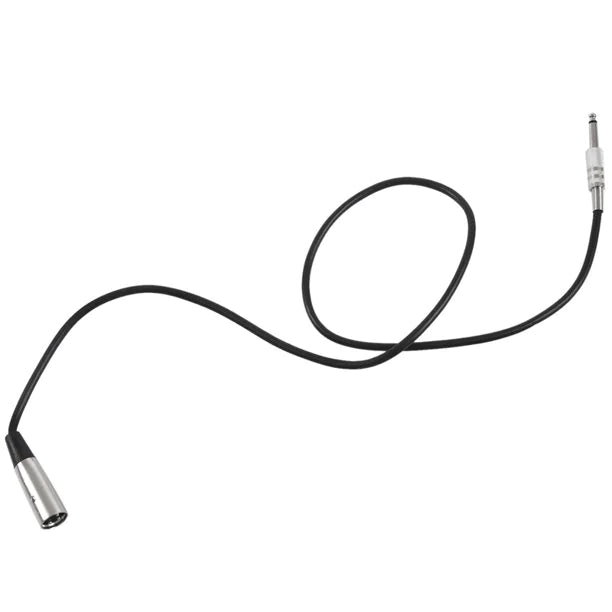 XLR 3-Pin Male To 1/4" Plug TS Microphone Mono Cable Unbalanced Shielded Audio WEM Support (www.WEM.support)