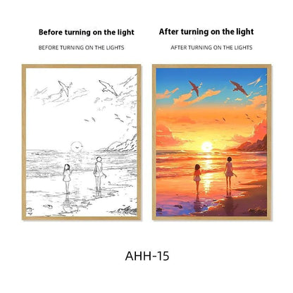 Decorative Painting Night Lamp WEM Support (www.WEM.support)