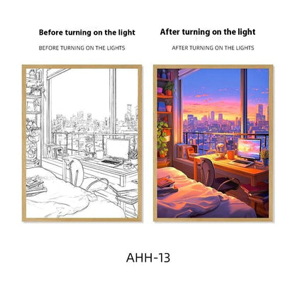 Decorative Painting Night Lamp WEM Support (www.WEM.support)