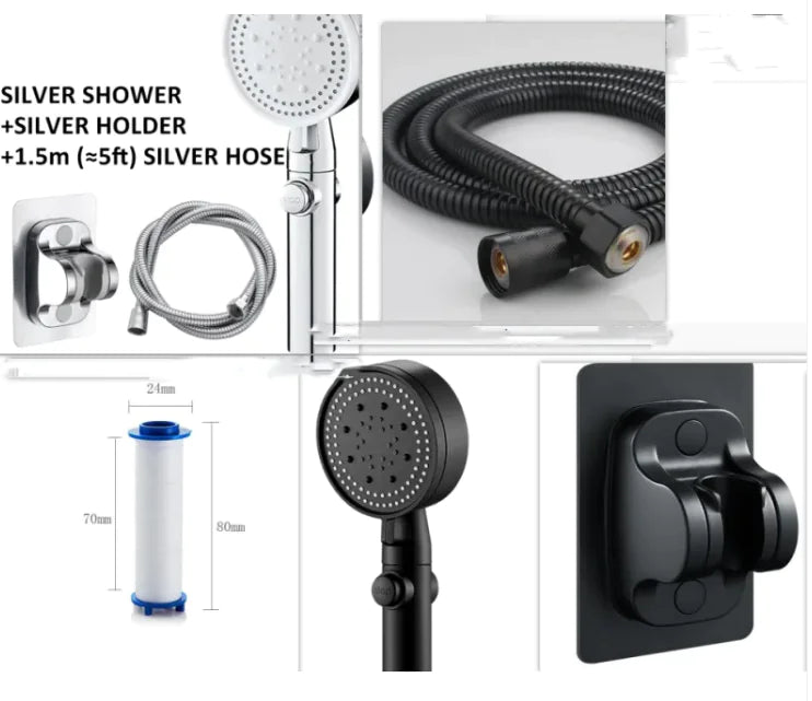 Hydro Boost 5-Speed Shower Head WEM Support (www.WEM.support)
