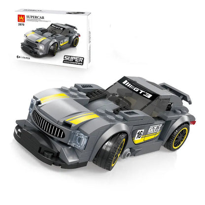 Super Car Small Particles Assembled Boy Sports Car Building Block Stall Decoration Toy WEM Support (www.WEM.support)