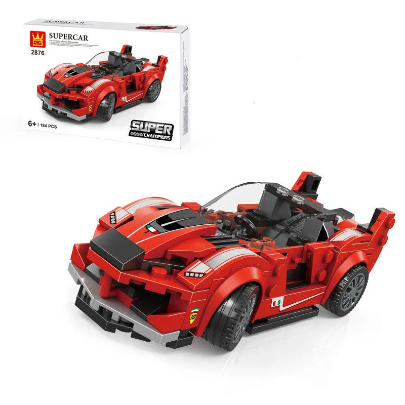 Super Car Small Particles Assembled Boy Sports Car Building Block Stall Decoration Toy WEM Support (www.WEM.support)