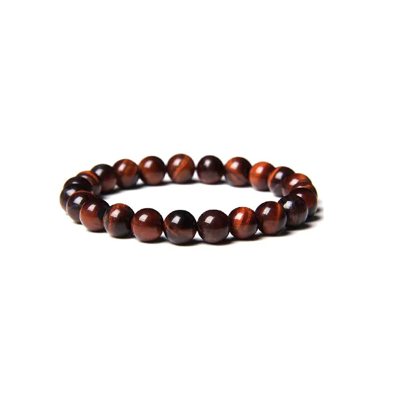 Tiger Eye & Agate Beaded Stretch Bracelet WEM Support (www.WEM.support)